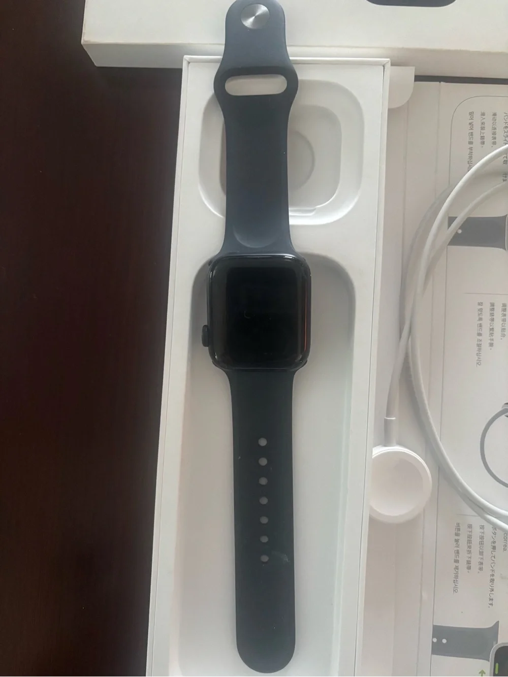 Brand new, never worn. Apple Watch SE 40mm Aluminum Case Ion x glass
